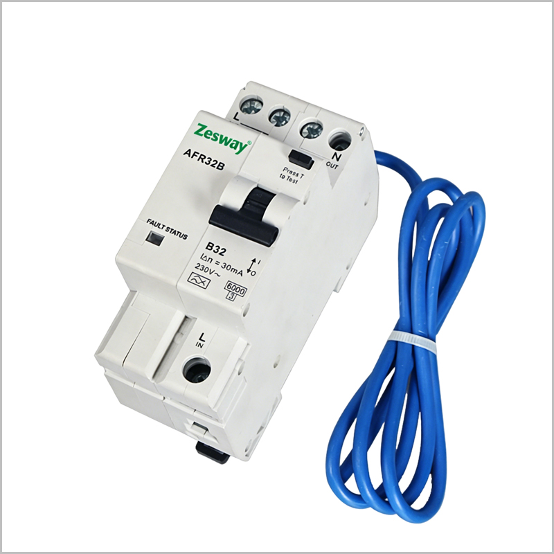 Two Module widths RCBO with Arc fault detection devices