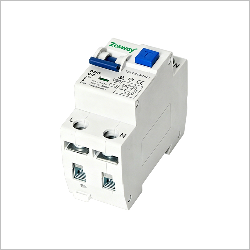 OSR7-40, RCBO 10kA, Magnetic TypeA, Residual Current Operated Circuit Breaker, 2Pole, 1P+N