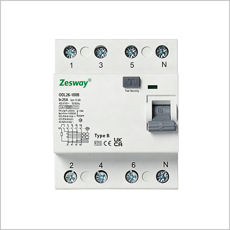Type B Residual Current Circuit Breaker (RCCB)， magnetic Industrial-Grade Leakage Protection (16-100A)